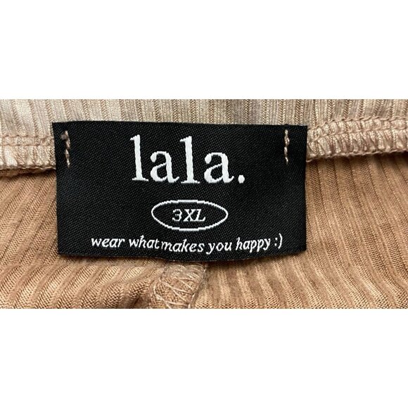 LALA Women Wide Leg Pants Lex Ribbed Tie Dye Brown Palazzo Sz 3X Leisure 76-7 - Picture 4 of 9
